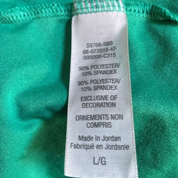 Champlain Duodry NWOT green polyester tank top with t-back - Picture 4 of 6